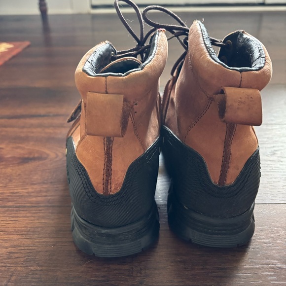 Polo Ralph Lauren Mens Brown Leather Lace-Up Zip Boots Size 10D - Picture 8 of 10